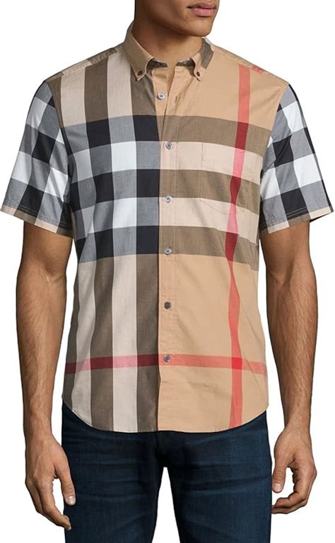 burberry check pocket cotton t-shirt|burberry short sleeve button up.